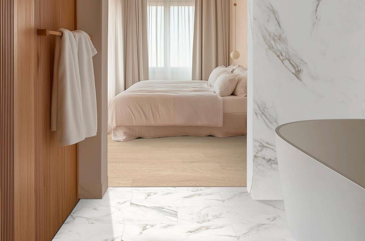 Gerflor Creation 55 - 1743 WHITE MARBLE - Vinyl k lepení