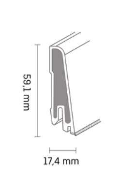 Döllken Soklová lišta 2,5m USL 60 Clip 1137