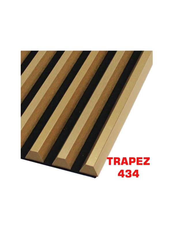 Kospan TRAPEZ - Dekorační akustický filcový panel na zeď - 27 x 275 cm - 0,74m²- černý filc