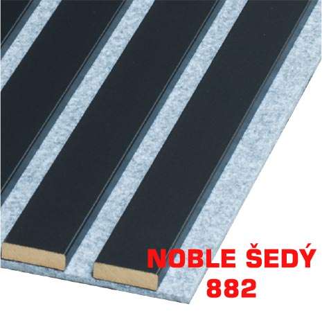 Kospan NOBLE - Dekorační akustický filcový panel na zeď - 27 x 275 cm - 0,74m²- šedý filc