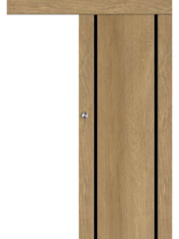 Posuvné dveře na stěnu VASCO Doors - LEON 4 s intarzií