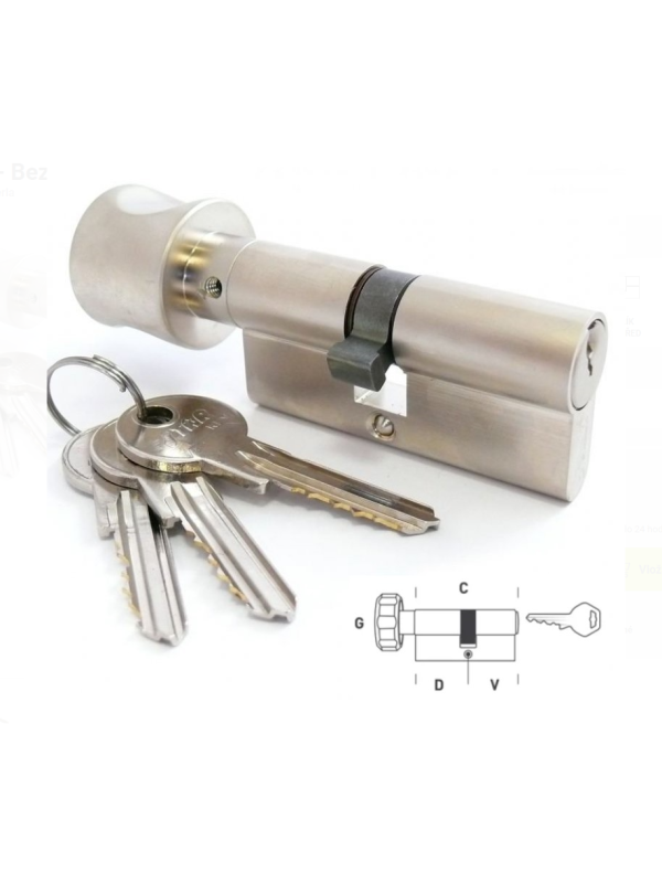 Bezpečnostní vložka 70S - s knoflíkem (bez karty) - Nikl perla