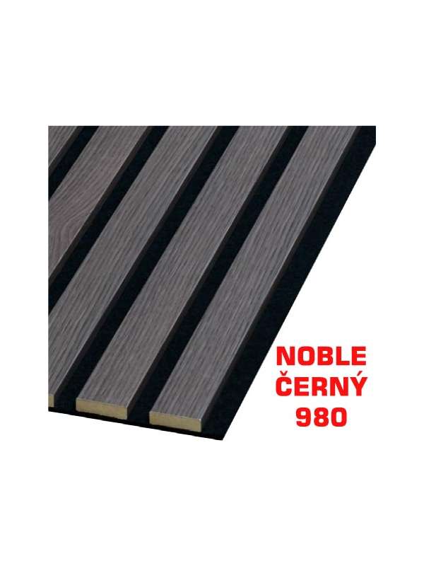 Kospan NOBLE - Dekorační akustický filcový panel na zeď -  27 x 275 cm - 0,74m²- černý filc