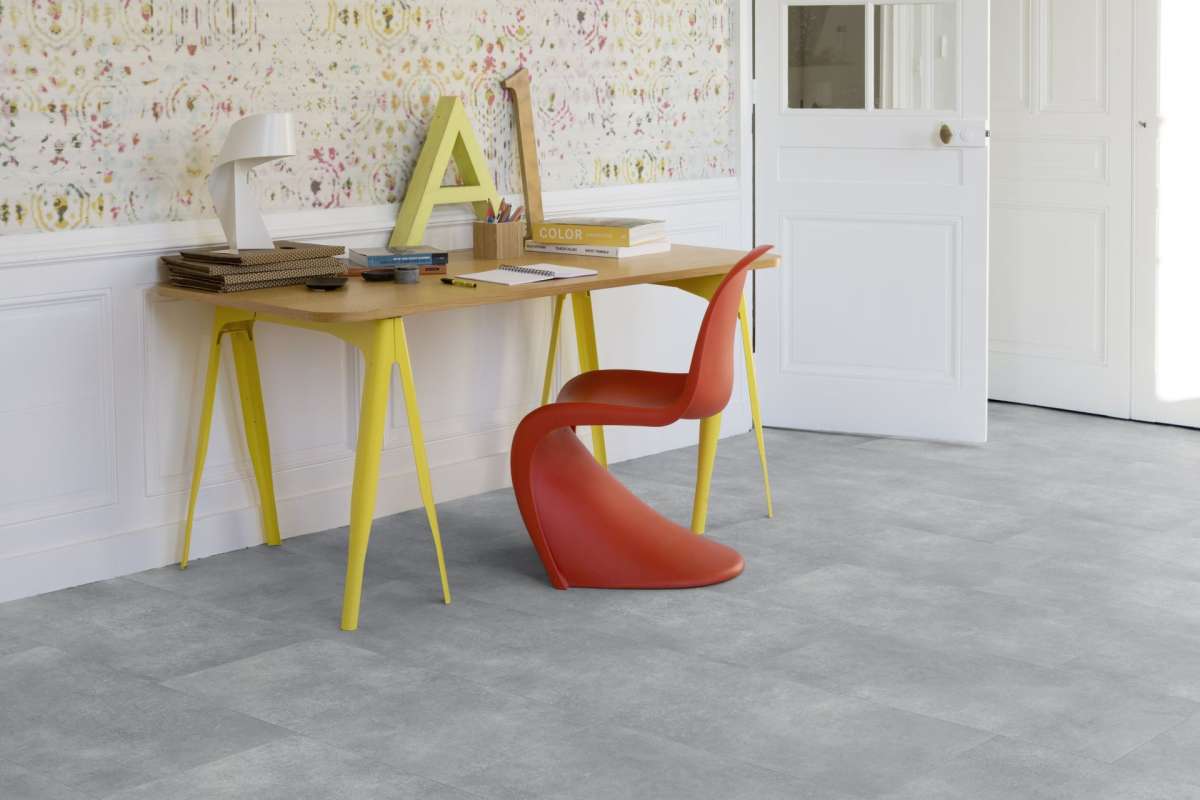 Gerflor - 0869 Bloom Uni Grey - Creation 40 Rigid Solid Clic 1,98 m2/bal - Zámkový kompozit