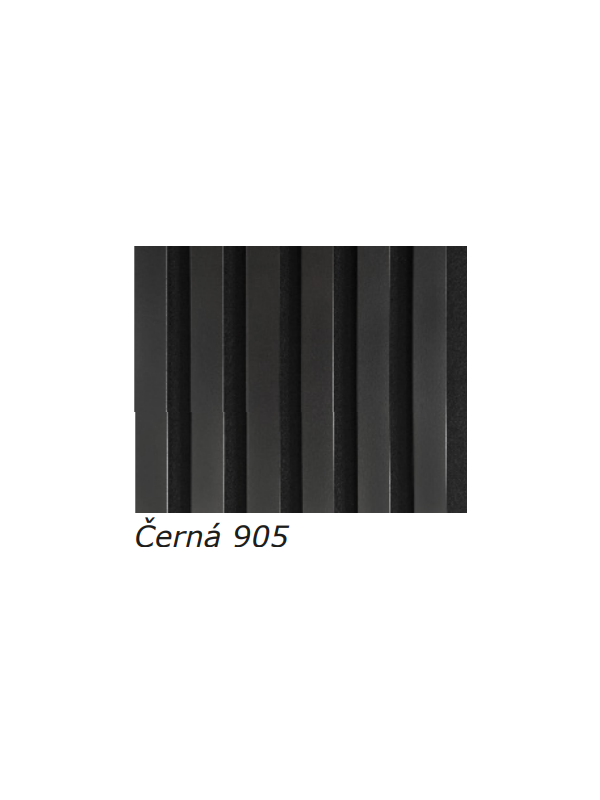 WOHNARTIG CLASSIC - Dekorační akustický filcový panel na zeď -  27 x 275 cm - 0,74m²- černý filc