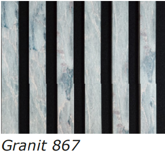 WOHNARTIG CLASSIC - Dekorační akustický filcový panel na zeď -  27 x 275 cm - 0,74m²- černý filc