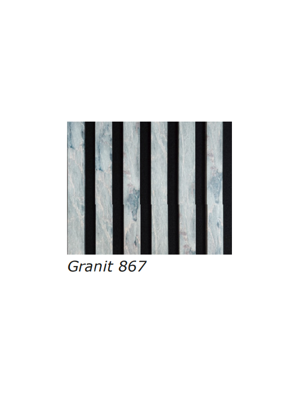 WOHNARTIG CLASSIC - Dekorační akustický filcový panel na zeď -  27 x 275 cm - 0,74m²- černý filc