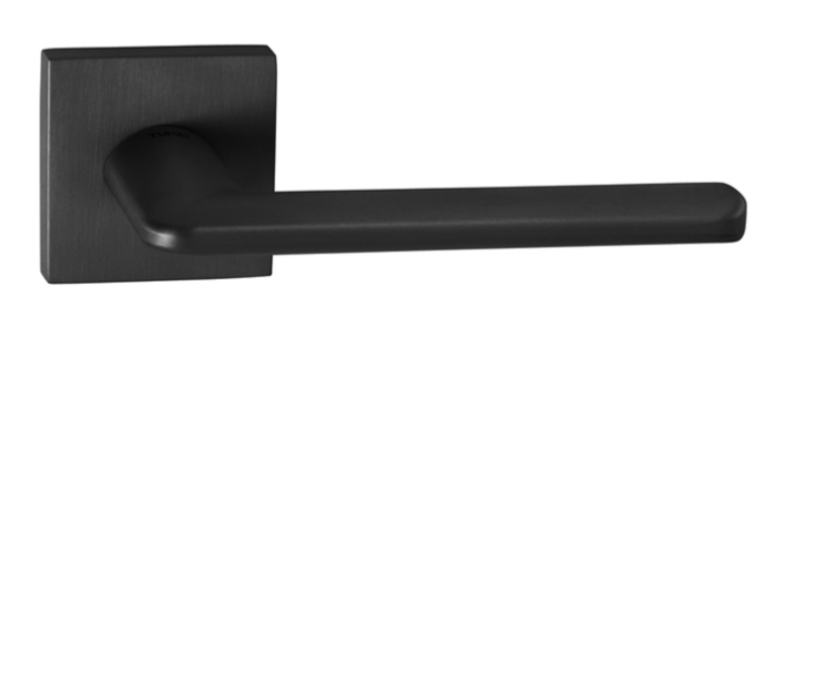 MP Kování - TI ELIPTICA HR 3098Q - BS  černá mat  - Klika s hranatou rozetou