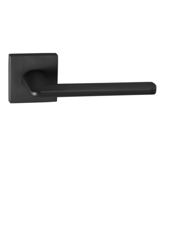 MP Kování - TI ELIPTICA HR 3098Q - BS  černá mat  - Klika s hranatou rozetou