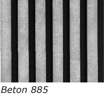 WOHNARTIG CLASSIC - Dekorační akustický filcový panel na zeď -  27 x 275 cm - 0,74m²- černý filc