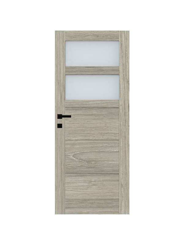 Interiérové dveře VASCO Doors - BRAGA 3, Braga 3, dub stříbrný, 70 levé, WC zámek