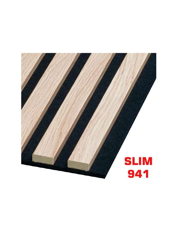 Kospan SLIM - Dekorační akustický filcový panel na zeď - 27 x 275 cm - 0,74m²- černý filc