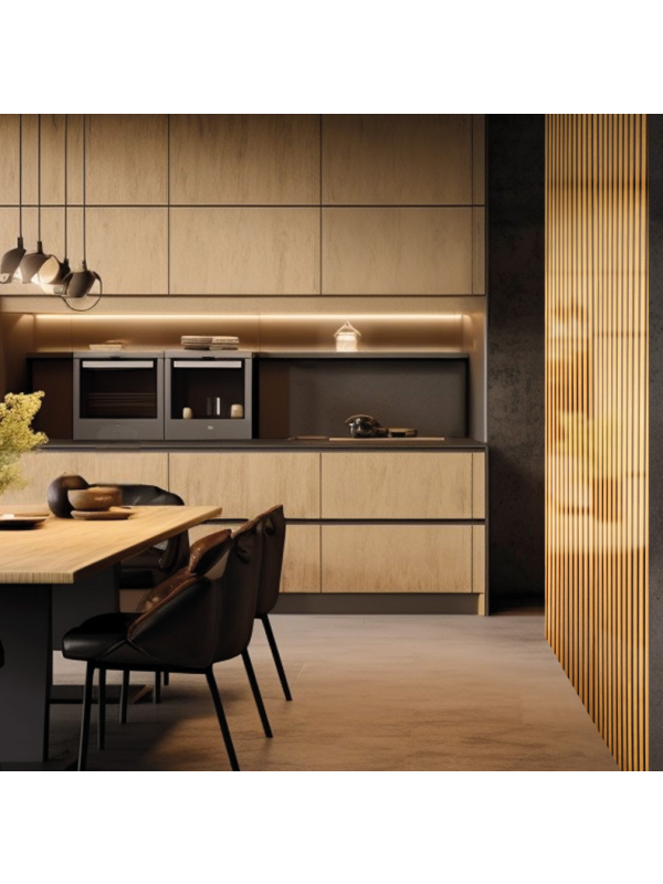 WOHNARTIG PREMIUM - Dekorační akustický filcový panel na zeď - 27 x 275 cm - 0,74m²- černý filc