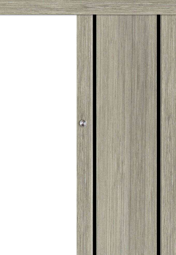 Posuvné dveře na stěnu VASCO Doors - LEON 4 s intarzií