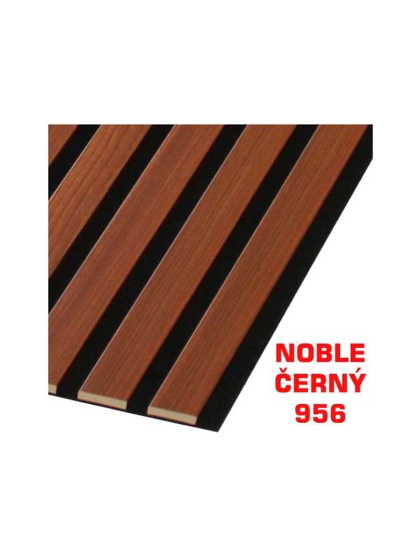 Kospan NOBLE - Dekorační akustický filcový panel na zeď -  27 x 275 cm - 0,74m²- černý filc