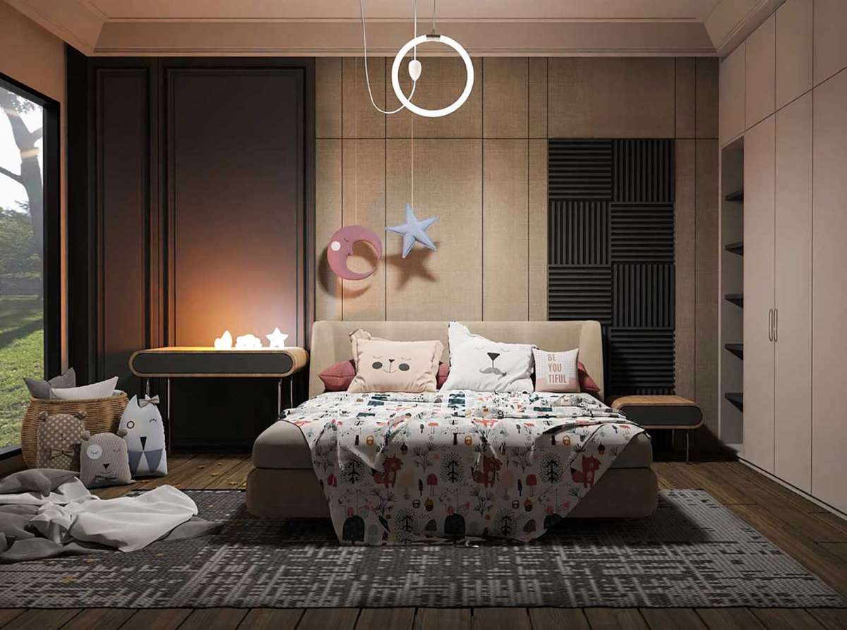 Kospan SMALL - Dekorační akustický filcový panel  na zeď - 45x45cm 0,2m²