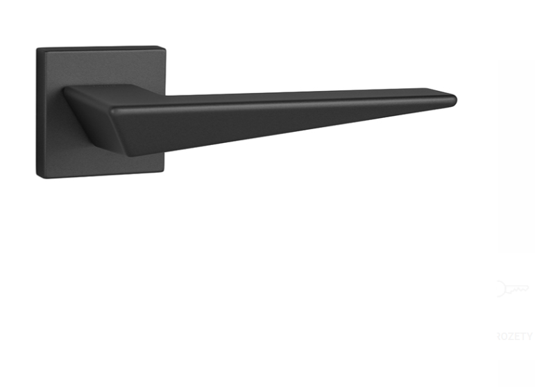 MP Kování - FO NAXOS HR - Černá - Klika s hranatou rozetou