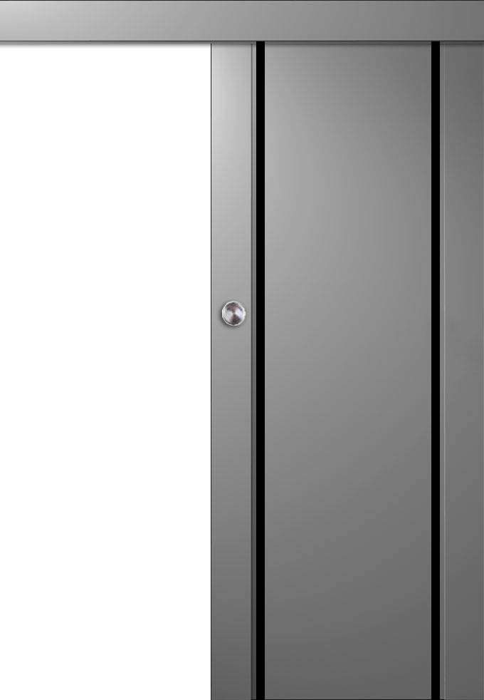 Posuvné dveře na stěnu VASCO Doors - LEON 4 s intarzií