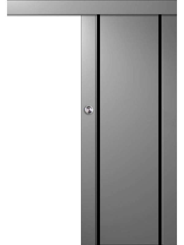 Posuvné dveře na stěnu VASCO Doors - LEON 4 s intarzií