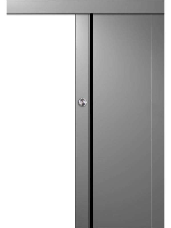 Posuvné dveře na stěnu VASCO Doors - LEON 3 s intarzií
