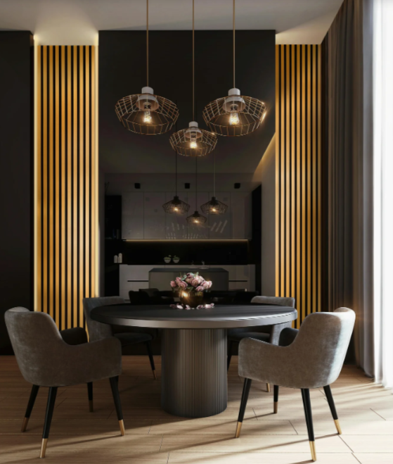 WOHNARTIG PREMIUM - Dekorační akustický filcový panel na zeď - 27 x 275 cm - 0,74m²- černý filc