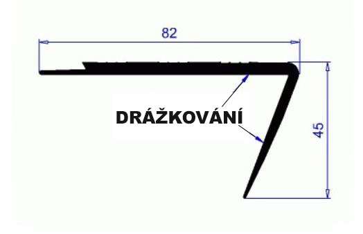 Fatra PVC Schodová hrana 1891 (světle šedá) 280