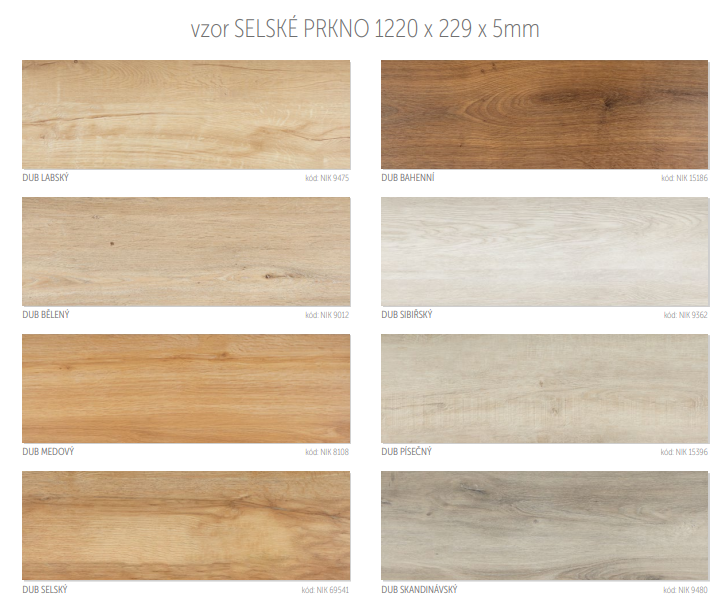 SVARTES - RIGID SPC Dub písečný 2.235 m2/bal - kompozit