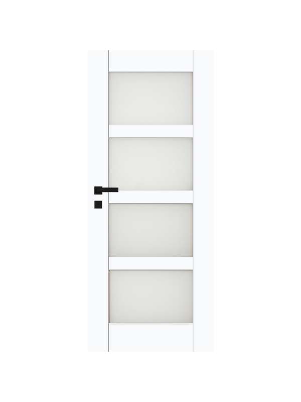 Interiérové dveře VASCO Doors - PORTO 5, L80-klíč, bílá mat - SKLADEM