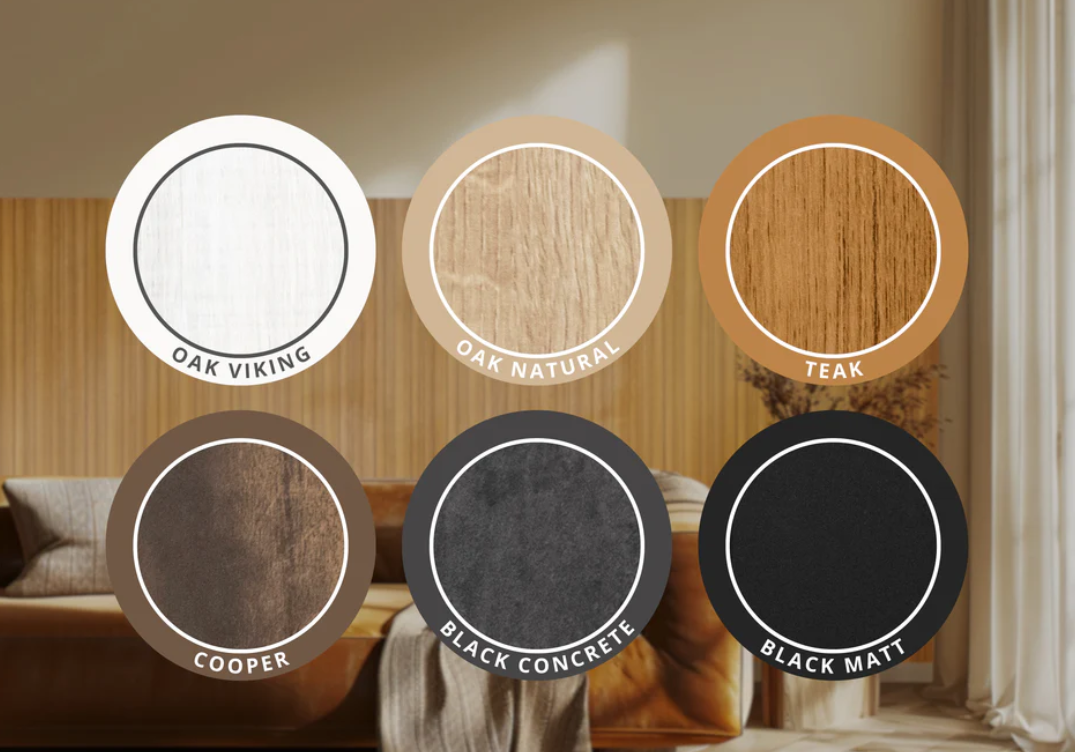 WOHNARTIG RIFFCELLO Dekorační akustický panel na zeď - 39 x 275 x cm - 1,07m²