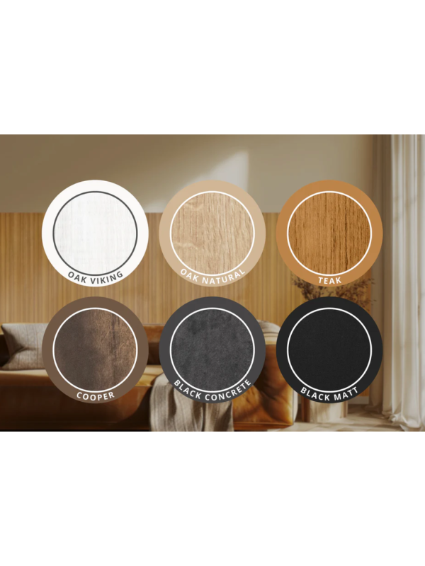 WOHNARTIG RIFFCELLO Dekorační akustický panel na zeď - 39 x 275 x cm - 1,07m²