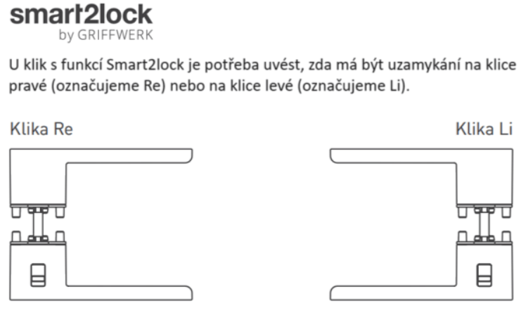 MP kování GK - LUCIA PIATTA S - R - S2L s uzamykáním - černá matná