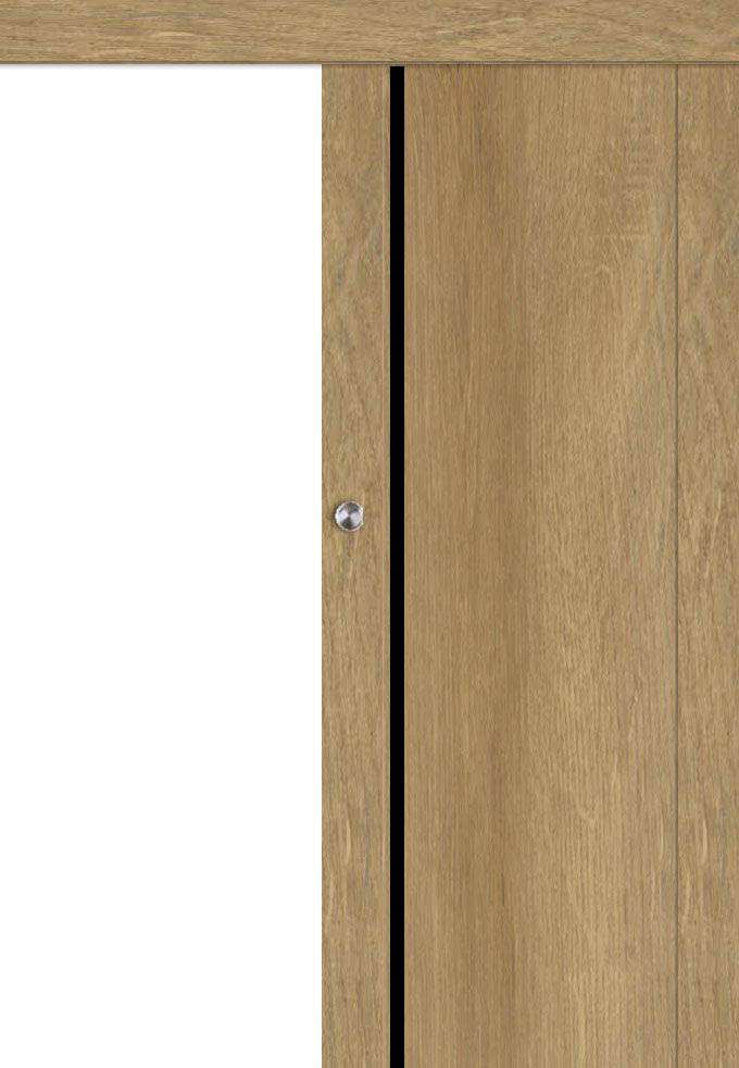 Posuvné dveře na stěnu VASCO Doors - LEON 3 s intarzií