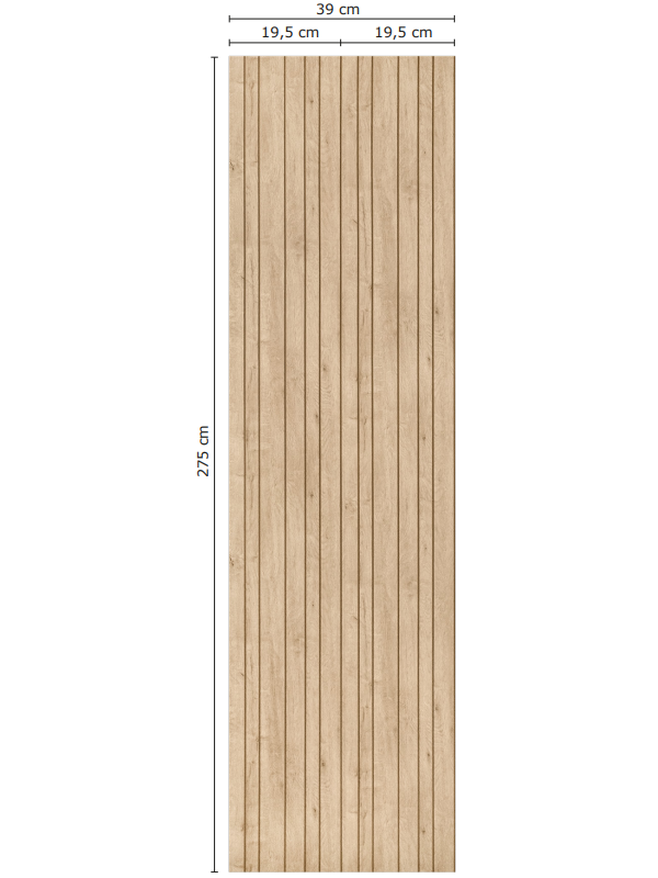 WOHNARTIG RIFFCELLO Dekorační akustický panel na zeď - 39 x 275 x cm - 1,07m²