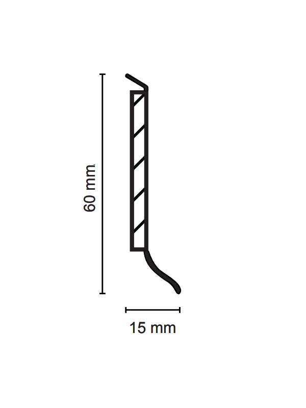 Döllken Soklová lišta 2,5 m HSL6 1135