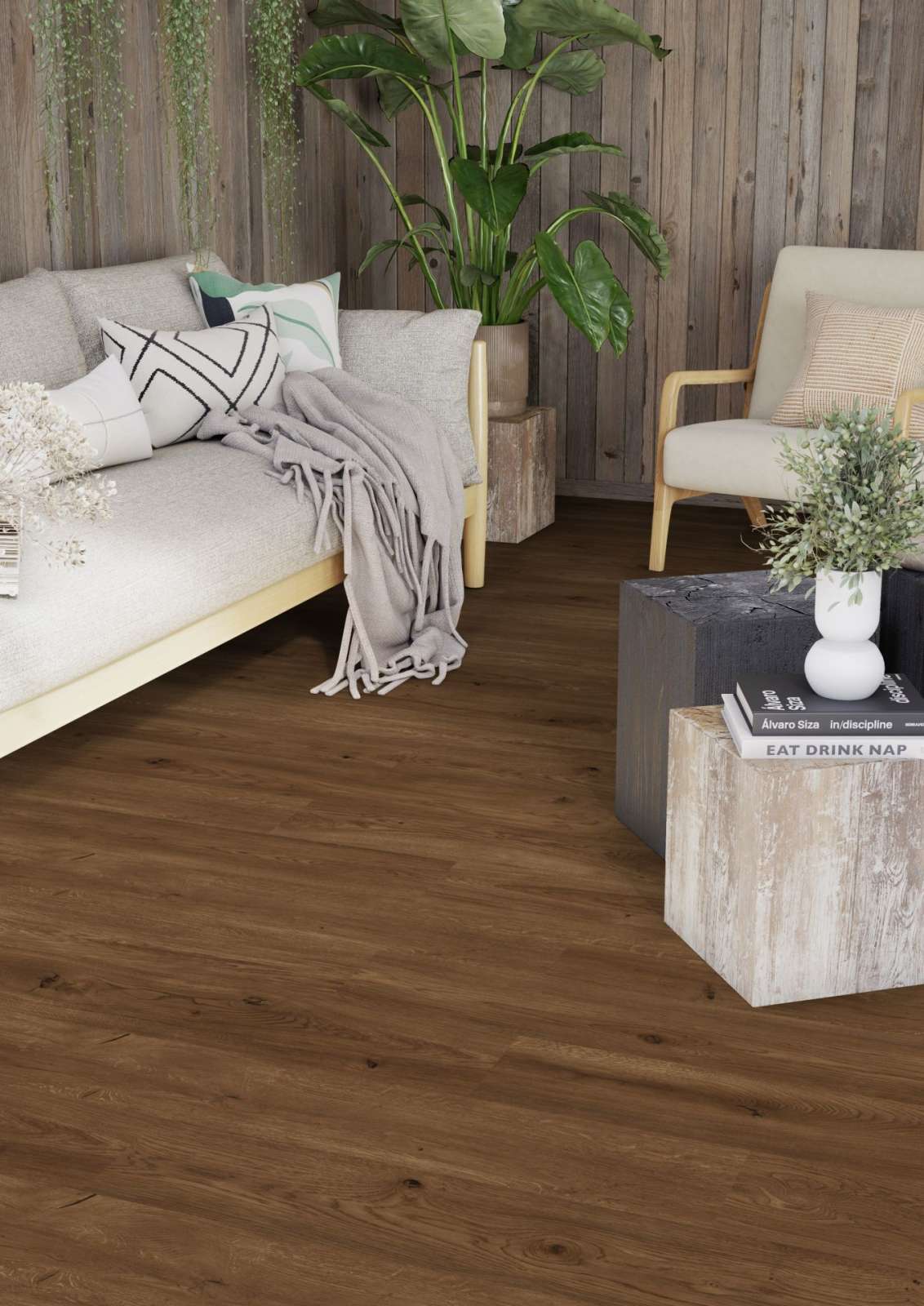 Tarkett iD Naturals 55 (Royal Oak Oiled BROWN) 261030047 - 3,75 m2 lepený vinyl