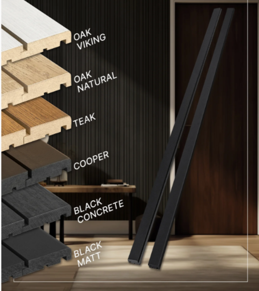 WOHNARTIG RIFFCELLO Dekorační akustický panel na zeď - 39 x 275 x cm - 1,07m²