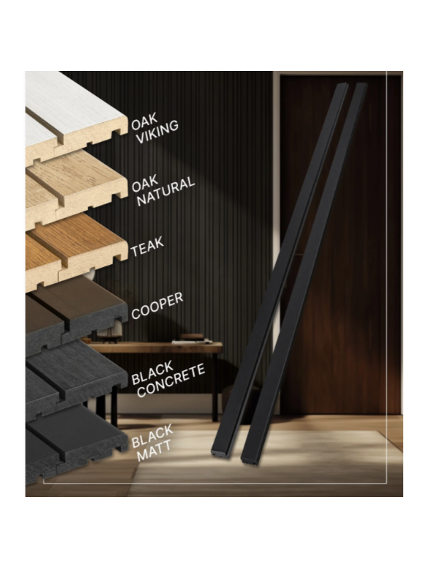 WOHNARTIG RIFFCELLO Dekorační akustický panel na zeď - 39 x 275 x cm - 1,07m²