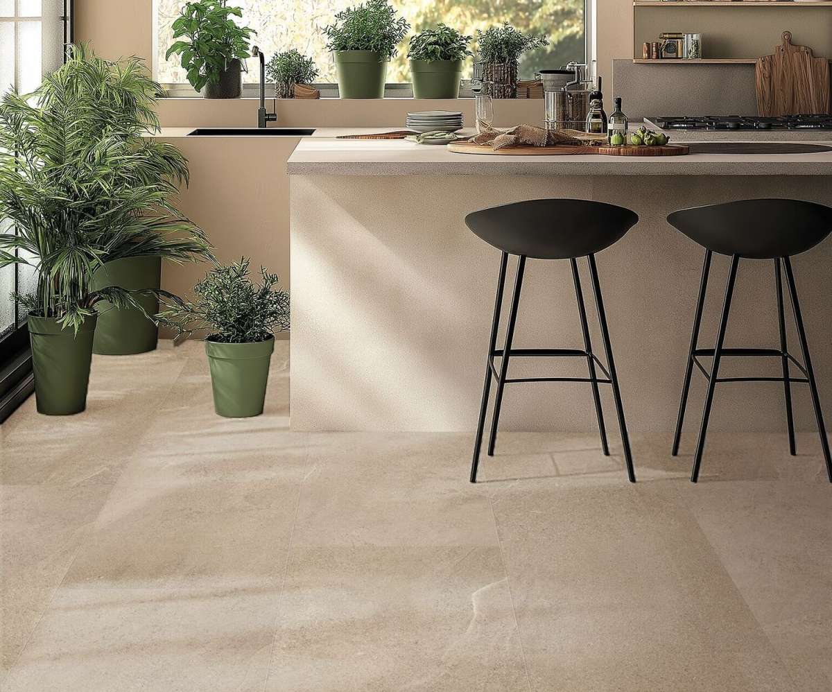 Gerflor Creation 55 - 1604 CURTON STONE TAUPE - Vinyl k lepení